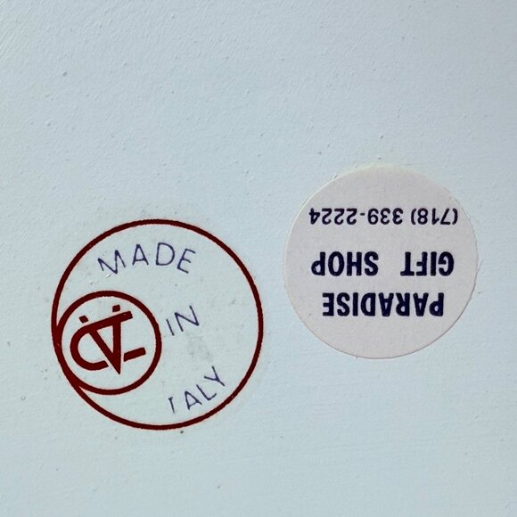 Bergers Italian Vanity Trinket Box Romantic VTG Octagon Enamel Orchid Logo - Picture 7 of 16